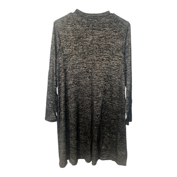 Lane Bryant Black Marled Tunic Dress, Size 12/14 - Picture 4 of 7